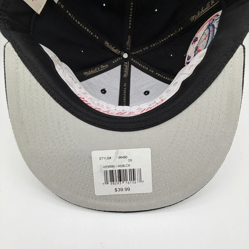 Houston Astros Mitchell & Ness Snapback Adjustable Hat Liberty Fit‎ Black NEW